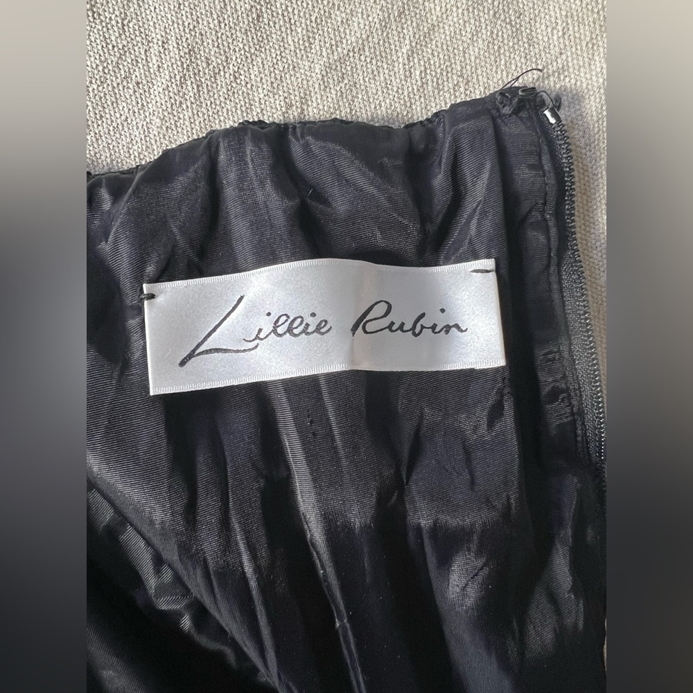 Lillie Rubin 1990s Black Mini Dress - Picture 10 of 11